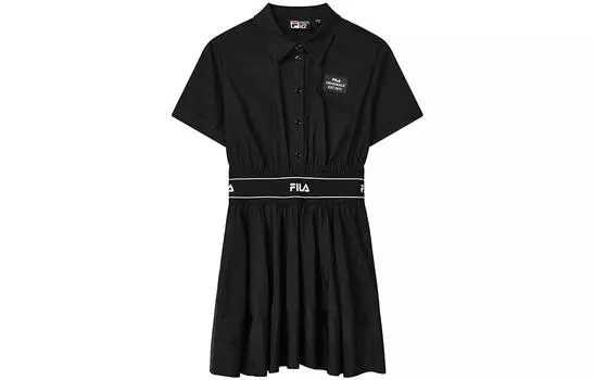 FILA Женское платье с короткими рукавами, цвет Black