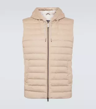 Филенчатый жилет Herno, бежевый