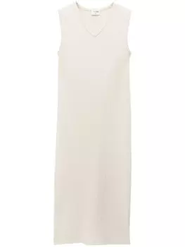 Filippa K платье миди в рубчик, нейтральный цвет