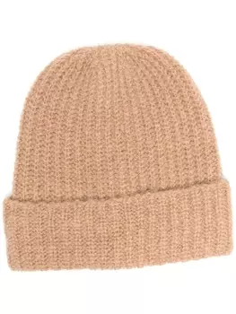 Filippa K шапка бини в рубчик, коричневый