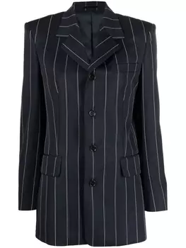 Filippa K шерстяной блейзер в тонкую полоску, синий