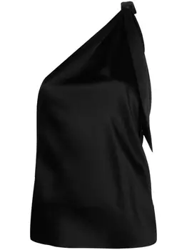 Filippa K топ асимметричного кроя с завязками, черный