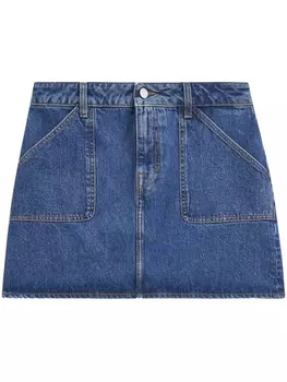 Filippa K юбка мини Patch Pocket, синий