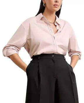 Филомина Вязаная Поплиновая Рубашка Friday M.M.LaFleur, розовый