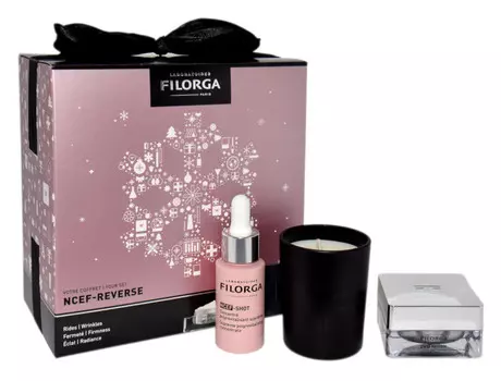 Filorga, Подарочный набор Ncef Shot, 15мл + Ncef Reverse, 15мл + Ароматическая свеча