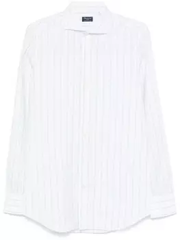 Finamore 1925 Napoli рубашка в полоску, зеленый