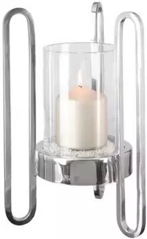 Финковый фонарь "ЧАЛИ, Новогоднее украшение", (1 шт.), из нержавеющей стали и стекла Fink 45 см, цвет silberfarben