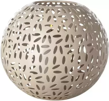 Финковый фонарь "ДАРЬЯ", (1 шт.), подсвечник из железа, порошковая покраска, с вырезами Fink 20 см, серо-коричневый