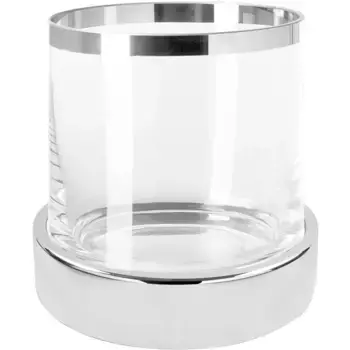 Финковый фонарь «ИМПЕРИЯ», (1 шт.), подсвечник, декоративное стекло с платиновым напылением Fink, цвет silberfarben