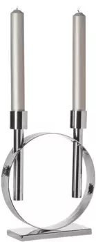 Финковый подсвечник "CARPIO", (1 шт.), подсвечник-палочка, 2 лампочки, никелированный Fink 8х26,5х20 см, цвет silberfarben