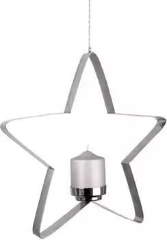 Финковый подсвечник "STACEY, Рождественское украшение", в форме звезды Fink 40 см, цвет silberfarben