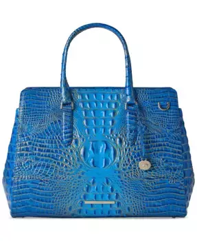 Finley Carryall Melbourne Большая кожаная сумка Brahmin, синий