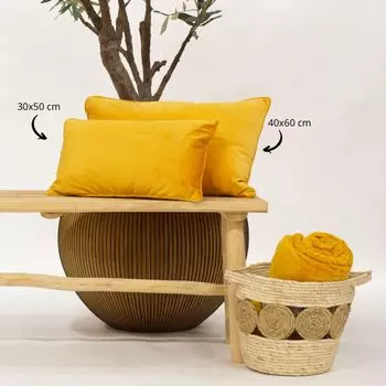 ФИНН - Чехол на подушку бархатный 40x60 см - Golden Glow - желтый Dutch Decor