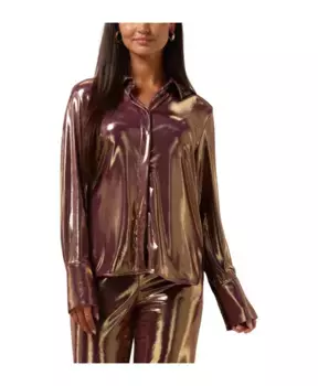 Фиолетовая блузка женская мода Amaya Amsterdam, фиолетовый