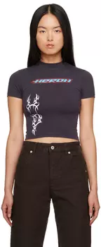 Фиолетовая детская футболка Heron Preston