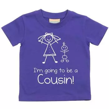 Фиолетовая футболка для девочек «Я собираюсь стать большой кузиной» 60 SECOND MAKEOVER, фиолетовый