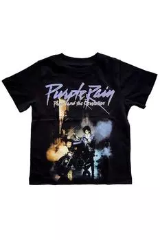 Фиолетовая футболка «Дождь» Prince, черный