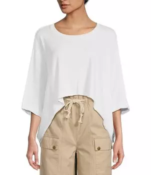 Фиолетовая футболка «летучая мышь» с короткими рукавами C&V Chelsea & Purple C&V Chelsea & Violet, слоновая кость