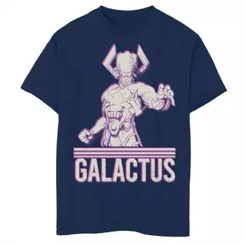 Фиолетовая футболка с 3D портретом и рисунком Marvel Galactus для мальчиков 8–20 лет Licensed Character, синий
