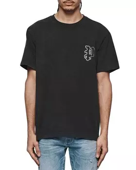 Фиолетовая футболка с круглым вырезом и логотипом Brand Purple Brand, черный