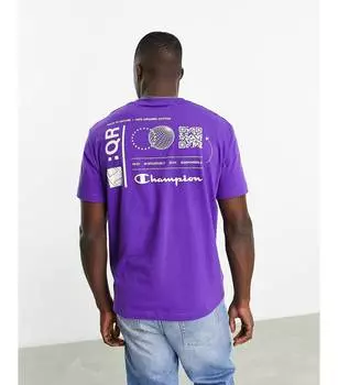 Фиолетовая футболка с принтом на спине Champion Rochester Future