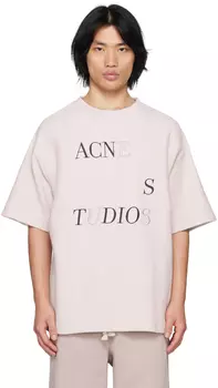 Фиолетовая футболка с вышивкой Acne Studios