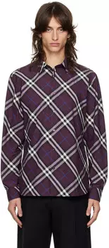 Фиолетовая клетчатая рубашка Burberry