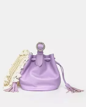 Фиолетовая кожаная сумка-мешок производства Колумбии Vera, фиолетовый