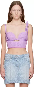 Фиолетовая майка Dua Lipa Edition Versace