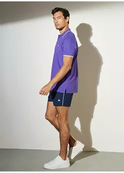 Фиолетовая мужская футболка-поло BBSP23MTS013 Brooks Brothers