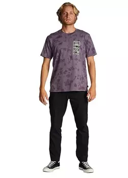 Фиолетовая мужская футболка с круглым вырезом Billabong