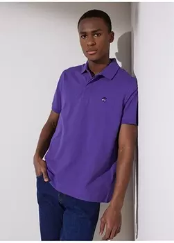 Фиолетовая мужская футболка с воротником поло Brooks Brothers