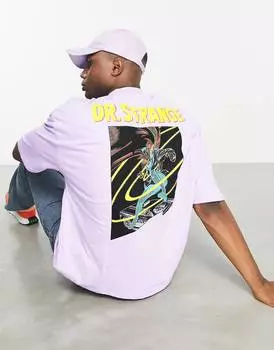 Фиолетовая оверсайз-футболка с принтом Marvel Dr Strange ASOS DESIGN