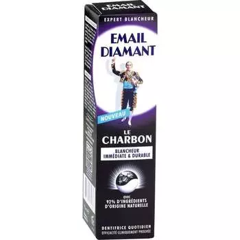 Фиолетовая паста отбеливающая с углем, 75 мл Email Diamant, Le Charbon