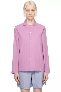 Фиолетовая пижамная рубашка с длинным рукавом Tekla