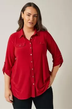 Фиолетовая рубашка универсал Evans, красный