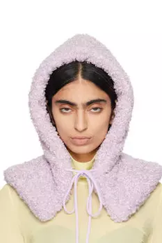 Фиолетовая шапка из искусственного меха Ruslan Baginskiy