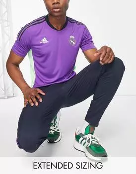 Фиолетовая тренировочная футболка adidas Football Real Madrid
