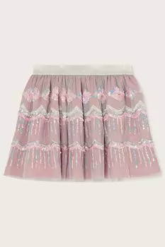 Фиолетовая юбка Disco с пайетками Monsoon, фиолетовый