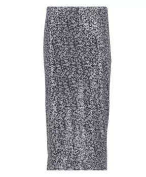 Фиолетовая юбка с пайетками и молнией сзади Rotate Birger Christensen, фиолетовый