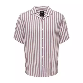 Фиолетовая вискозная рубашка Only & Sons