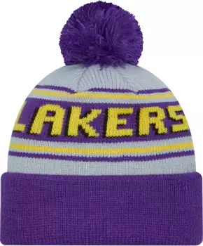 Фиолетовая вязаная шапка New Era для взрослых Los Angeles Lakers