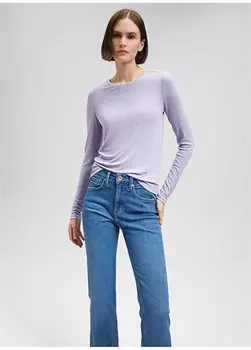 Фиолетовая женская футболка с круглым вырезом M1612134-70546 Mavi