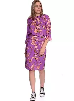 Фиолетовая женская юбка с цветочным узором RR883 Ruby Rocks