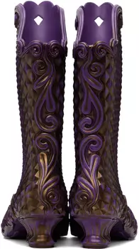 Фиолетово-золотые ботинки-лодочки Melissa Edition Y/Project