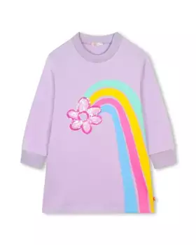 Фиолетовое хлопковое платье для девочки Billieblush, цвет Lila