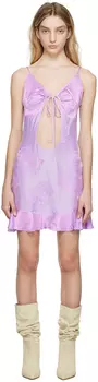 Фиолетовое мини-платье с вырезами KIM SHUI
