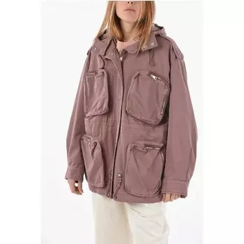 Фиолетовые хлопковые куртки и пальто Diesel, Purple