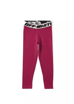 Фиолетовые колготки в полоску с логотипом для девочек Off-White