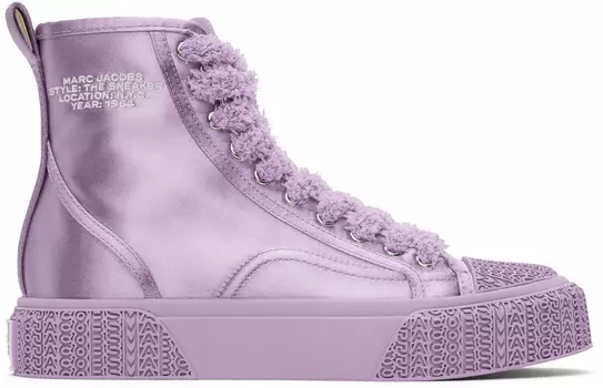 Фиолетовые кроссовки «The High Top Satin» Marc Jacobs